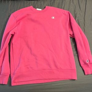 Champion brand, size L, but fits more like a medium.